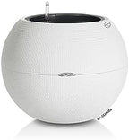 Lechuza Puro Color 50 White, Self-Watering Large Round Planter, D19.7 H15.4 in by LECHUZA