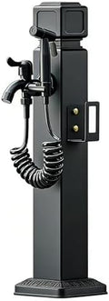 Freestanding Garden Water Column with Outdoor Hose Stand Stainless Steel Vertical Garden Water Column Double Outlet Faucet Suitable for Irrigation and Car Washing 60cm with Spray Gun by Unknown