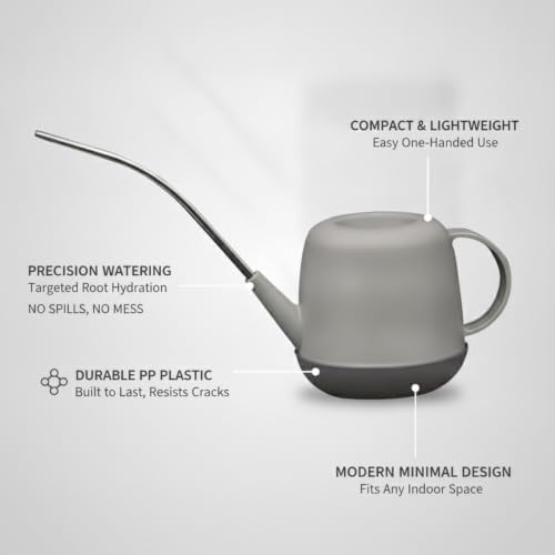 Long Spout Watering Can for Indoor Plants, Durable PP Plastic Pot Waterer with Precision Flow Control for Hanging Baskets and Dense Foliage - Image 5