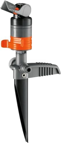 GARDENA 8144-20 Turbo Drive Sprinkler, Spike Type, Gray/Orange, Watering Up to 450 m² - Image 2