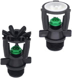 1/2-inch External Thread Automatic Rotating Spray Head, 360-Degree Mini Drip Irrigation Nozzle, for Lawn and Garden Irrigation, Green (10PCS, A+B) - Image 2