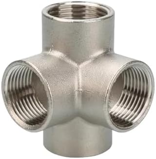 BUILDRA 1/4" 3/8" 1/2" 3/4" 1" 1.2" .5" Female 3/4/5 Ways Corner Splitter Stainless Steel Pipe Fitting Connector(5 Ways,1-1/2") - Image 6