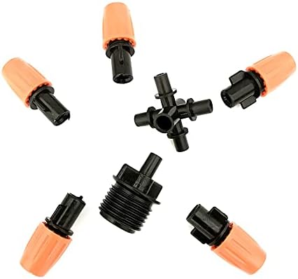 Garden Lawn Sprinkler Irrigation System 20 Pieces of Five-Fog Cooling Nozzle Micro-Irrigation System Garden Greenhouse Adjustable Sprinkler with 1/2 Inch Connector IT096 - Image 6