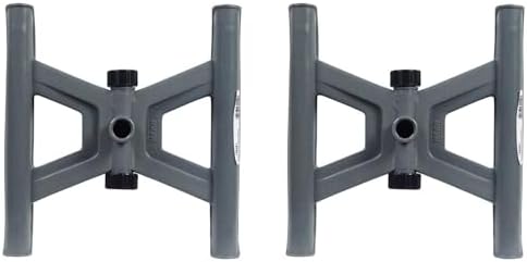 Quality Valve & Sprinkler Plastic Sled Base Sprinkler Stands, Flow-Through Design, 1/2 in. Female Threads, Gray, Above-Ground Sprinkler Support, 2 Pack by FactoryHardwareStore