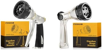 FANHAO Heavy Duty Garden Hose Nozzle + Metal Thumb Control Water Hose Sprayer by FANHAO