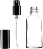 YIZHAO Clear Glass Spray Bottles 2oz, with Small Fine Mist Spray, Metal Cap, Refillable for Essential Oil,Travel,Cleaning,Perfume,Aromatherapy,Makeup – 12 Pcs - Image 4