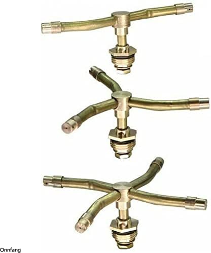 Garden Hose Sprinkler 2/3/4 Arm Automatic Rotary Sprayer 360 Degree Rotation Brass Lawn Irrigation Sprinkler Heads Garden Accessories Watering Nozzle (Color : C) - Image 3