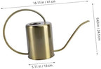 Generic Stainless Steel Long Spout Watering Can Practical Brass Watering Pot for Indoor Outdoor Plants Precise Pouring Leak-Resistant Design Comfortable Grip Gardening Tool - Image 3