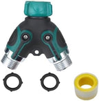 2 Pcs 2-4 Way Heavy Duty Garden Hose Splitter Faucet Outdoor Adapter For Water Spigot For Garden Hose(Green-2 Way USA) by Unknown
