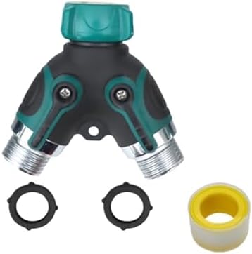 2 Pcs 2-4 Way Heavy Duty Garden Hose Splitter Faucet Outdoor Adapter For Water Spigot For Garden Hose(Green-2 Way USA) by Unknown