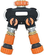 Hose Connector Adapter Garden 1/2 3/4 Inch Hose 2/4 Way Garden Faucet Hose Distributor Brass Plastic Zinc Alloy Y Type Watering Pipe Joint Distributor (Color : Gold) - Image 4