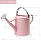 Metal Watering Can for Outdoor Plants, Watering Can Decor 1 Gallon (Pink) - Image 2