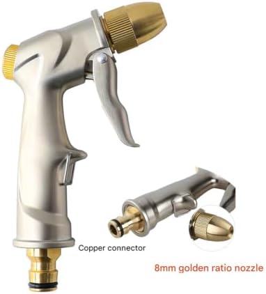 For Watering Plants Washing Garden Hose Nozzle Sprayer Heavy Duty Metal Handheld Water High Pressure 4 Spraying Modes - Image 2