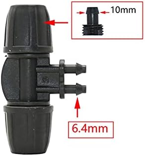 Hose Connector Adapter 50Pc Drip Irrigation 8mm To 4mm Garden Hose Connector T-shaped Elbow End Plug Direct Repair 8/11 To 4/7mm Water Separator With Lock (Color : 3I8 to 6mm) - Image 5