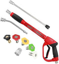 Upgraded Pressure Washer Gun with Extension Replacement Wand, M22 Fitting,7 Inch 30 Degree Curved Rod, 5 Nozzle Tips, 5000 PSI, 47 Inch by CHAVOR