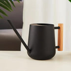Metal Watering Can with Wooden Grip 900ml for Indoor Plants with Long Spout and Ergonomic Handle, Sturdy Iron Construction House Plant Waterer for Precise Indoor Gardening - Image 5