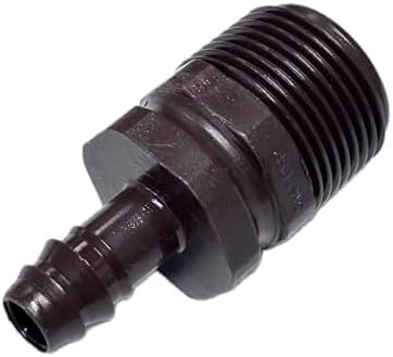 NETAFITM Drip Irrigation Barbed Fittings,3/8" 12MM Black Drip Tubing Coupler Elbow Tee Reducer (Threaded Male Adapter - 12mm X 3/4" MPT, 25 Count) - Image 4