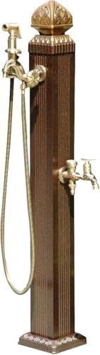 Freeze Crack Garden Hose Holder Faucet - Freestanding Outdoor Retro Post Brass Faucet for Car Washing and Watering - Yard Hydrant Water Feature Fountain(Size:B-Height 110cm) by Unknown
