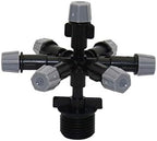 Garden Lawn Sprinkler Irrigation System Gray Multi-Nozzle Sprayer Greenhouse Micro Irrigation Sprinkler Head with 1/2" Male Thread Industrial Cooling 1 Piece (Color : 7 Way) by Lrjskwzc