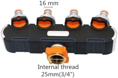 Garden 2/4-Way Garden Tap Hose Water Splitter 3/4 Inch Thread with Nipple Quick Connector Irrigation Valve Outdoor Faucet 1 Set(Type 2) - Image 2