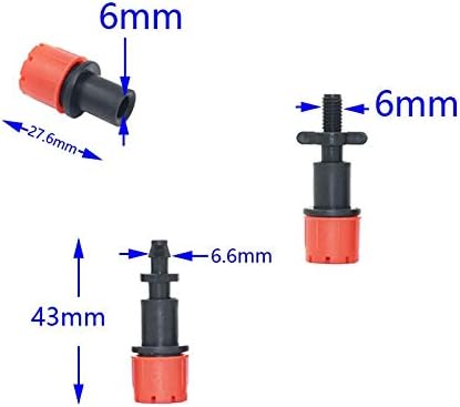 Gardening Irrigation Dripper 500pcs Red Adjustable Dripper Sprinkler with 6mm Inner Hole Irrigation Garden Watering Drip Irrigation Greenhouse - Image 3