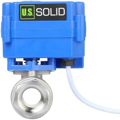 U.S. Solid Motorized Ball Valve- 1/2" NSF Certified 304SS Ball Valve with Full Port, 9-24V AC/DC and 2 Wire Auto Return Setup - Image 2