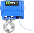 U.S. Solid Motorized Ball Valve- 1/2" NSF Certified 304SS Ball Valve with Full Port, 9-24V AC/DC and 2 Wire Auto Return Setup - Image 2