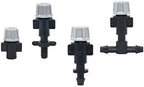 Gardening Watering System Tools Garden Gray Adjustable Atomizing Nozzle Drip Irrigation Sprayer Atomizing Nozzle with Three-Way Barb Threaded Connector 100PCS (Color : C) by Unknown