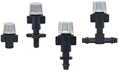 Garden Sprinkler Garden Gray Adjustable Atomizing Nozzle Drip Irrigation Sprayer Atomizing Nozzle with Three-Way Barb Threaded Connector 100PCS (Color : A) by Lrjskwzc