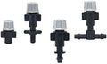 Gardening Watering System Tools Garden Gray Adjustable Atomizing Nozzle Drip Irrigation Sprayer Atomizing Nozzle with Three-Way Barb Threaded Connector 100PCS (Color : A) by Unknown