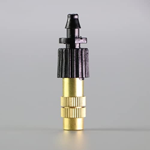Copper Atomizer with 1/4 Inch Barb Adjustable Misting Spray Nozzle Brass Fog Sprinklers Gardening - Image 5