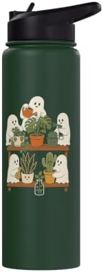 Plant Halloween Ghosts Watering Houseplant Lover Gift Stainless Steel Insulated Water Bottle - Image 3