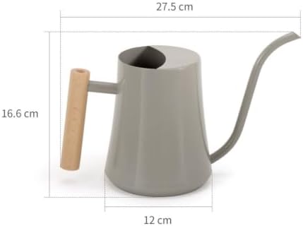Watering Can Stainless Waterer with Long Spout and Wooden Handle Leak Resistant Semi Enclosed Top and Balanced Grip Suitable for Indoor Plants Balcony Gardens Office desks Home Decor - Image 5