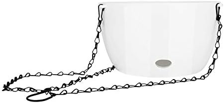 Sungmor Self Watering Hanging Planter for Indoor Plants, 9.4" & 11.2" 2-PACK Large White Plastic Hanging Basket, Garden Flower Pots with Hanging & Standing Design, Thickened Sturdy Drainage Plant Pots - Image 4