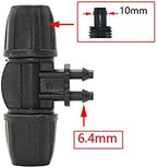 Hose Connector Adapter 50Pc Drip Irrigation 8mm To 4mm Garden Hose Connector T-shaped Elbow End Plug Direct Repair 8/11 To 4/7mm Water Separator With Lock (Color : Black) - Image 2