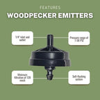 100 Pack - Netafim Woodpecker Drip Irrigation Emitters – Sturdy, Reliable, and Clog-Resistant Emitters for Precision Watering | Pressure Compensating | (1 GPH (Black)) - Image 6