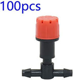 Garden Sprinkler 50-300pcs Garden Adjustable Nozzle with T-Shaped Barb Connector for Drip Irrigation Watering Sprinkler Drip Tip Dripper Flowerbed (Color : C x 100pcs) - Image 2