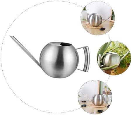 Lurrose Stainless Steel Watering Pot Long Spout Indoor Outdoor Gardening Kettle Plant Water Bottle with Ergonomic Handle and Opening for Succulents and Bonsai - Image 5