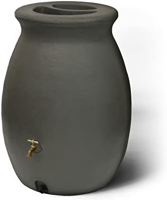 Algreen Products Castilla Rain Barrel 50-Gallon, Brownstone by Algreen