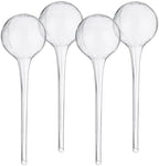 Relaxdays Watering Globes Glass, Set of 4, H x D 30 x 9 cm, Watering Balls for Plants, Watering Aid Holiday, Transparent by Relaxdays