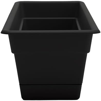 Bloem Dura Cotta 18" Plastic Window Box Planter with Saucer, Black, 3-Pack - Image 6
