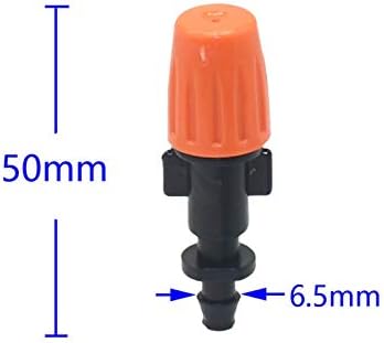 Gardening Watering System Tools Orange Adjustable Spray Nozzle Micro-Flow Head Nozzle Dripper, with Barbed Tee Thread Connector 100pcs (Color : C) - Image 3