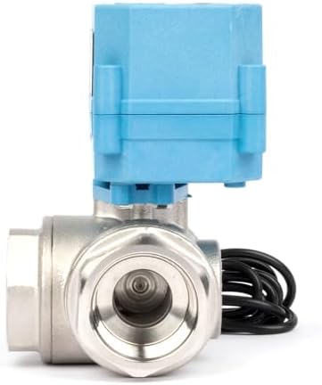 U.S. Solid 1 inch NPT WiFi Smart Motorized Ball Valve, NSF Certified Stainless Steel 3-Way 4-Position Electric Valve for Drinking Water, HVAC, Solar Bypass; USB Powered with LED Flow Window - Image 5