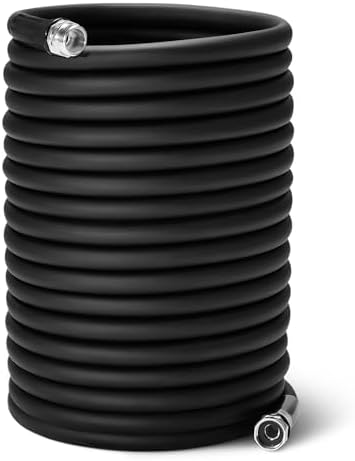 Amazon Basics Heavy-Duty Garden Water Hose, 50ft, Crush-Resistant Aluminum Couplings, Tangle-Free 360° Swivel, 500 PSI Burst Pressure by AmazonBasics