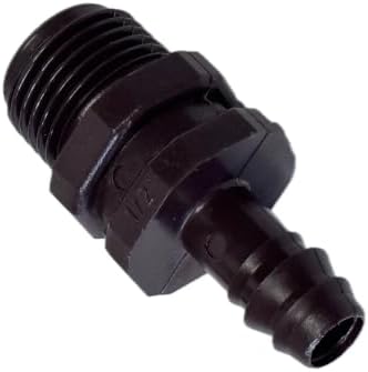 NETAFITM Drip Irrigation Barbed Fittings,3/8" 12MM Black Drip Tubing Coupler Elbow Tee Reducer (Threaded Male Adapter - 12mm X 1/2" MPT, 25 Count) - Image 3