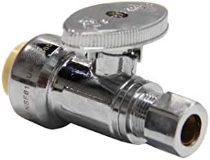 10Pcs EFIELD Straight Stop Valve,1/2"Push x3/8"Compression(PF-VALVE021-10) - Image 2