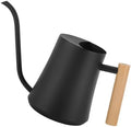 Happyyami Vintage Metal Watering Can Durable Stainless Steel Indoor Plant Kettle with Wooden Handle Portable Capacity for Convenient Watering of Flowers and Plants by Happyyami