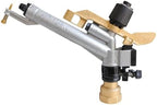 Impact Sprinkler Gun, 1.5" Long Range 360° Adjustable Water Irrigation Spray Tool Kit for Orchards, Farms, Seedlings, Wheat, Lawn by LEYSRIS