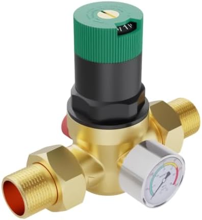 Water Pressure Regulator, Adjustable Gauge Control Valve by Unknown