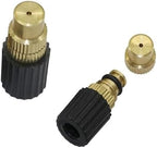 High Pressure Spray Nozzle, Pack of 10 Adjustable 6mm Brass Copper Atomizing Misting Nozzles for Garden Multicolor(Gold) by Unknown